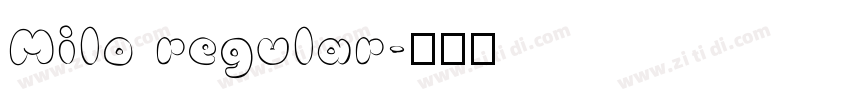 Milo regular字体转换